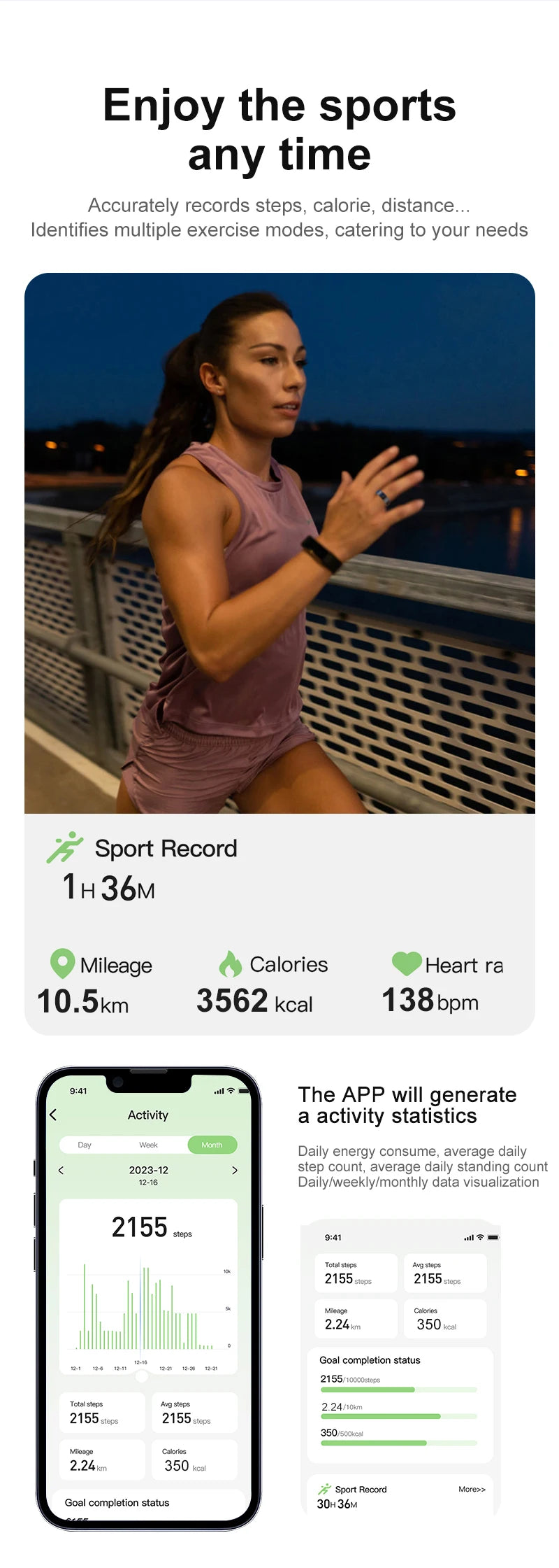 Smart Health Ring Men Women