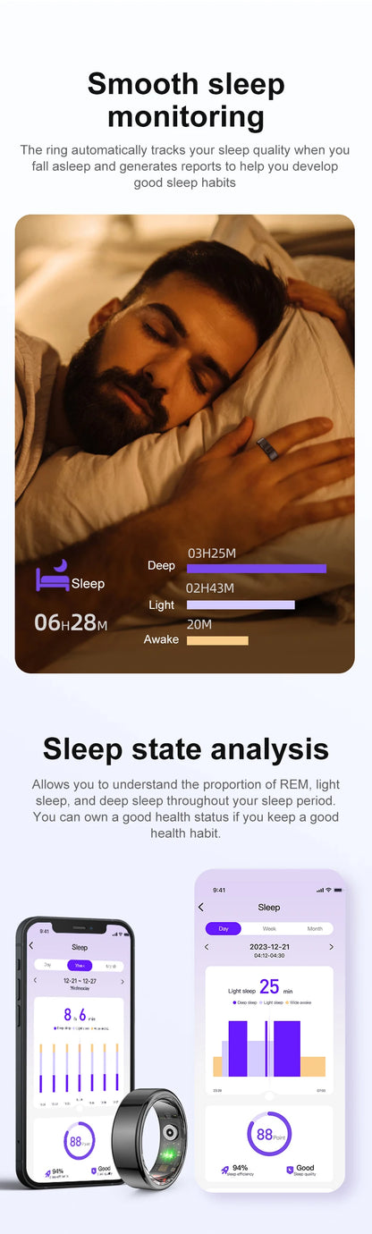 Smart Health Ring Men Women